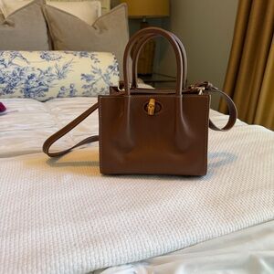 J McLaughlin Brown Leather Handbag